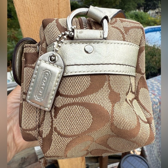 Coach Y2K Mini Double Legacy Signature Hobo w/ Dual Turn-Lock Pockets & Dust Bag - Picture 5 of 10